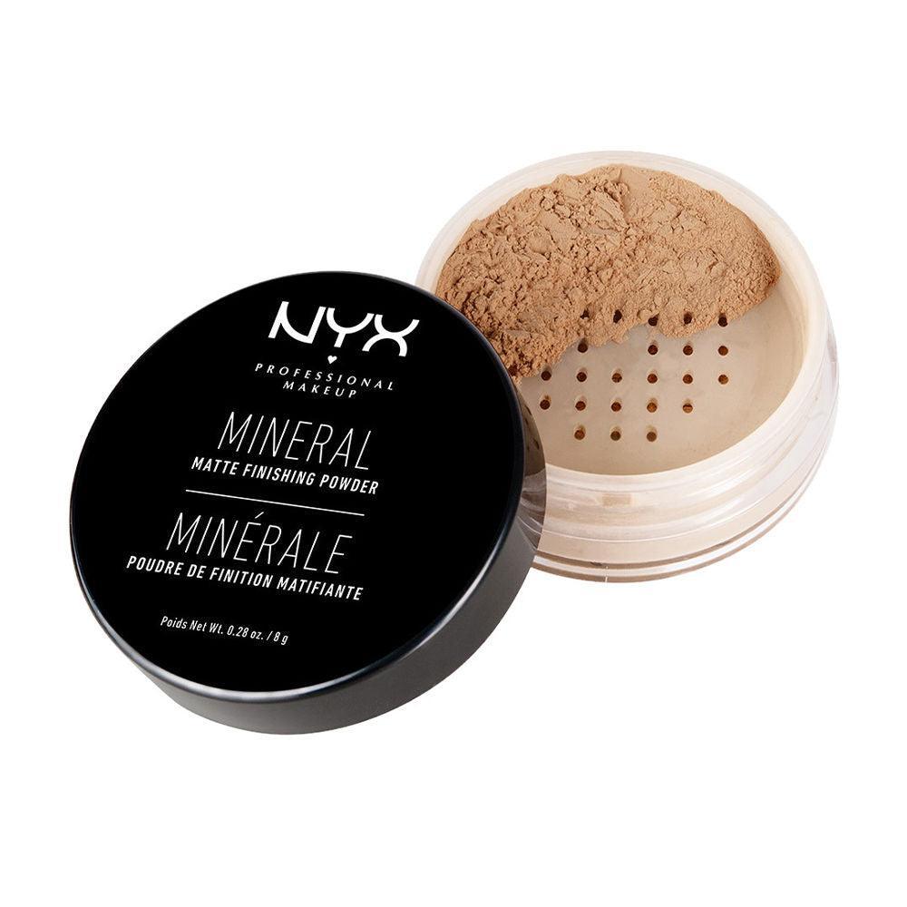 NYX PROFESSIONAL MAKE UP MINERAL matte finishing powder 8 gr in 04-Medium Dark , Makeup by NYX PROFESSIONAL MAKE UP. Merkmale: . Verfügbar bei ParfümReich.