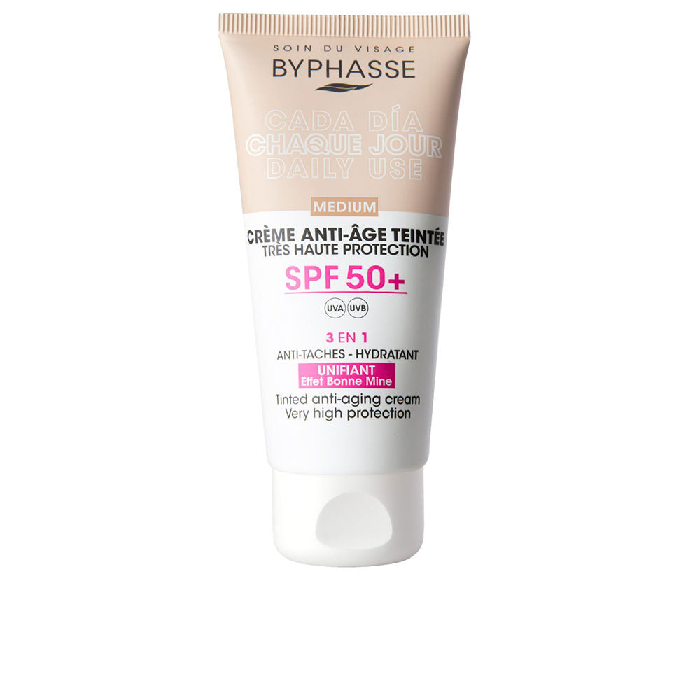 BYPHASSE Anti-aging FACIAL CREAM with color SPF50+ #medium 50 ml in , Facial Cosmetics by BYPHASSE. Merkmale: . Verfügbar bei ParfümReich.