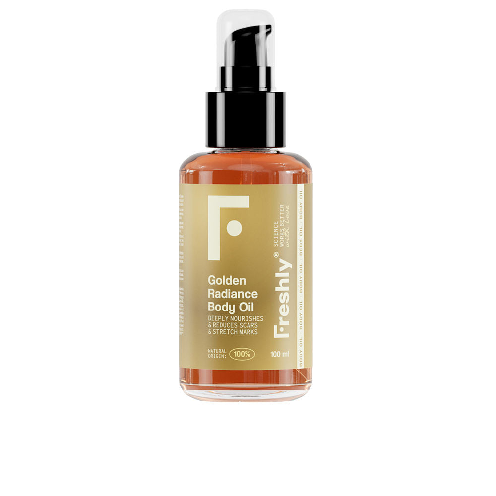 FRESHLY COSMETICS GOLDEN RADIANCE body oil in 100 ml , Body Cosmetics by FRESHLY COSMETICS. Merkmale: . Verfügbar bei ParfümReich.