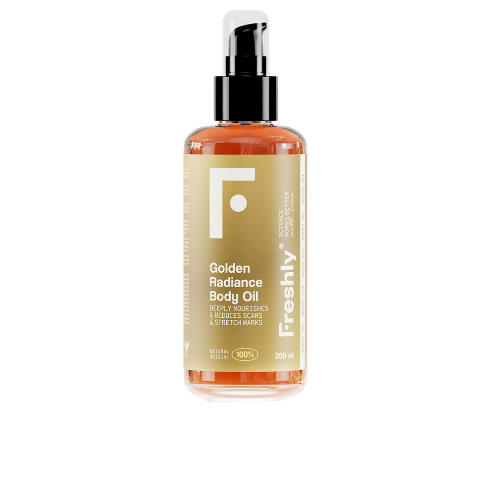 FRESHLY COSMETICS GOLDEN RADIANCE body oil in 200 ml , Body Cosmetics by FRESHLY COSMETICS. Merkmale: . Verfügbar bei ParfümReich.