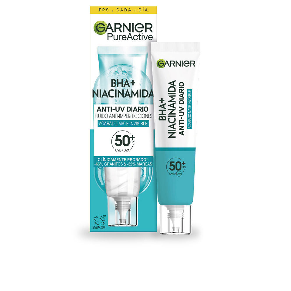 GARNIER PURE ACTIVE BHA + niacinamide anti-blemish fluid SPF50+ 40 ml in , Facial Cosmetics by GARNIER. Merkmale: . Verfügbar bei ParfümReich.