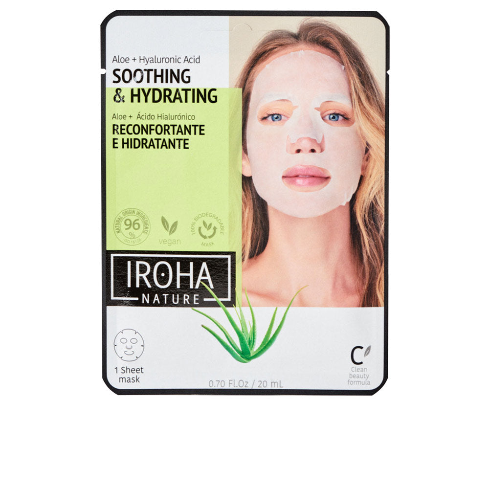 IROHA TISSUE MASK moisturizing aloe + green tea + ginseng + HA 1 u in , Facial Cosmetics by IROHA. Merkmale: . Verfügbar bei ParfümReich.