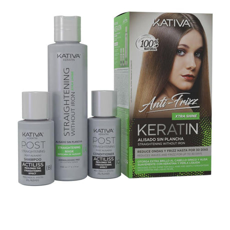 KATIVA KERATIN ANTI-FRIZZ straightening without iron extra shine 30 days 3 units in , Hair by KATIVA. Merkmale: . Verfügbar bei ParfümReich.