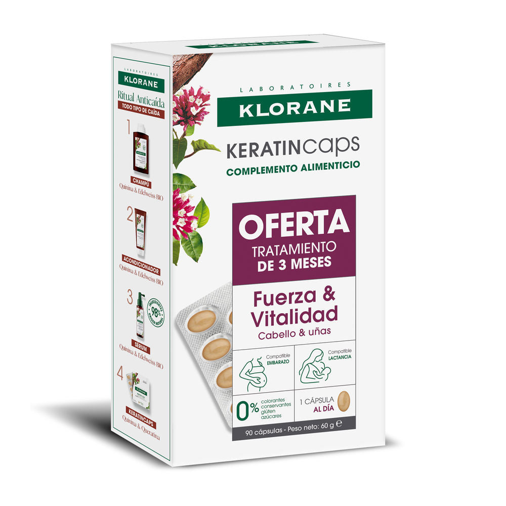 KLORANE KERATINCAPS capsules to strengthen and revitalize hair pack 3 x 30 units in Option 1 , Hair by KLORANE. Merkmale: . Verfügbar bei ParfümReich.