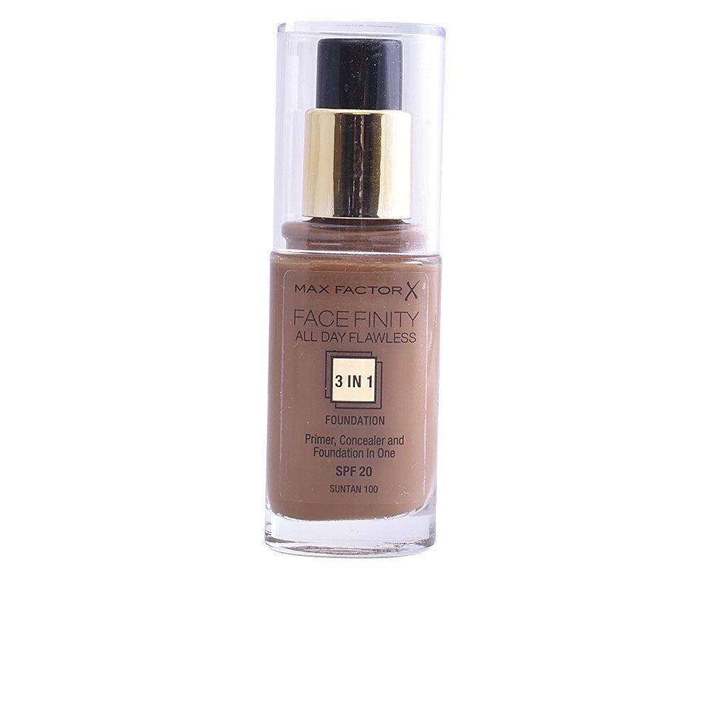 MAX FACTOR FACEFINITY ALL DAY FLAWLESS 3 IN 1 foundation 30 ml in 100 Suntan , Makeup by MAX FACTOR. Merkmale: . Verfügbar bei ParfümReich.