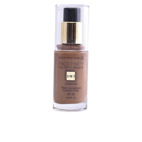 MAX FACTOR FACEFINITY ALL DAY FLAWLESS 3 IN 1 foundation 30 ml in 100 Suntan , Makeup by MAX FACTOR. Merkmale: . Verfügbar bei ParfümReich.