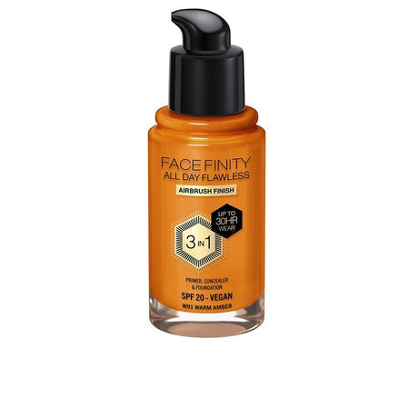 MAX FACTOR FACEFINITY ALL DAY FLAWLESS 3 IN 1 foundation 30 ml in W91 Warm Amber , Makeup by MAX FACTOR. Merkmale: . Verfügbar bei ParfümReich.