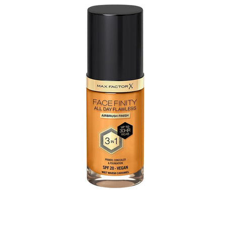 MAX FACTOR FACEFINITY ALL DAY FLAWLESS 3 IN 1 foundation 30 ml in W87 Warm Caramel , Makeup by MAX FACTOR. Merkmale: . Verfügbar bei ParfümReich.