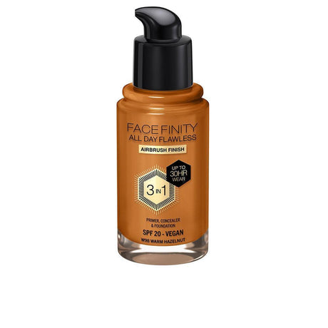 MAX FACTOR FACEFINITY ALL DAY FLAWLESS 3 IN 1 foundation 30 ml in W98 Warm Hazelnut , Makeup by MAX FACTOR. Merkmale: . Verfügbar bei ParfümReich.