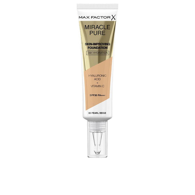 MAX FACTOR MIRACLE PURE foundation SPF30 in 35 - Pearl Beige , Makeup by MAX FACTOR. Merkmale: . Verfügbar bei ParfümReich.