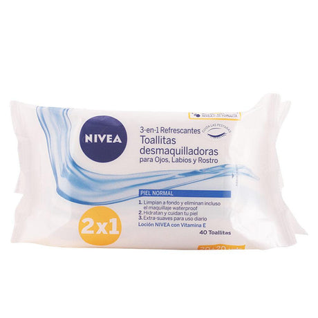 NIVEA TOALLITAS DESMAQUILLADORAS ojos, labios & rostro PNM 40 u in , Facial Cosmetics by NIVEA. Merkmale: . Verfügbar bei ParfümReich.