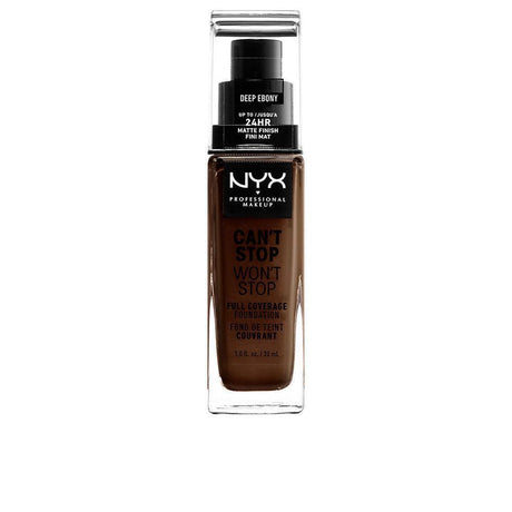 NYX PROFESSIONAL MAKE UP CAN'T STOP WON'T STOP full coverage foundation in deep ebony , Makeup by NYX PROFESSIONAL MAKE UP. Merkmale: . Verfügbar bei ParfümReich.