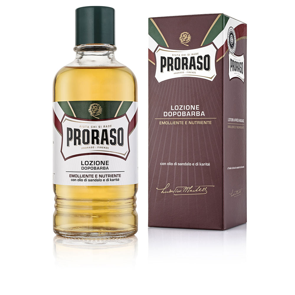 PRORASO PROFESSIONAL after shave sandalwood-karite lotion 400 ml in , Facial Cosmetics by PRORASO. Merkmale: . Verfügbar bei ParfümReich.