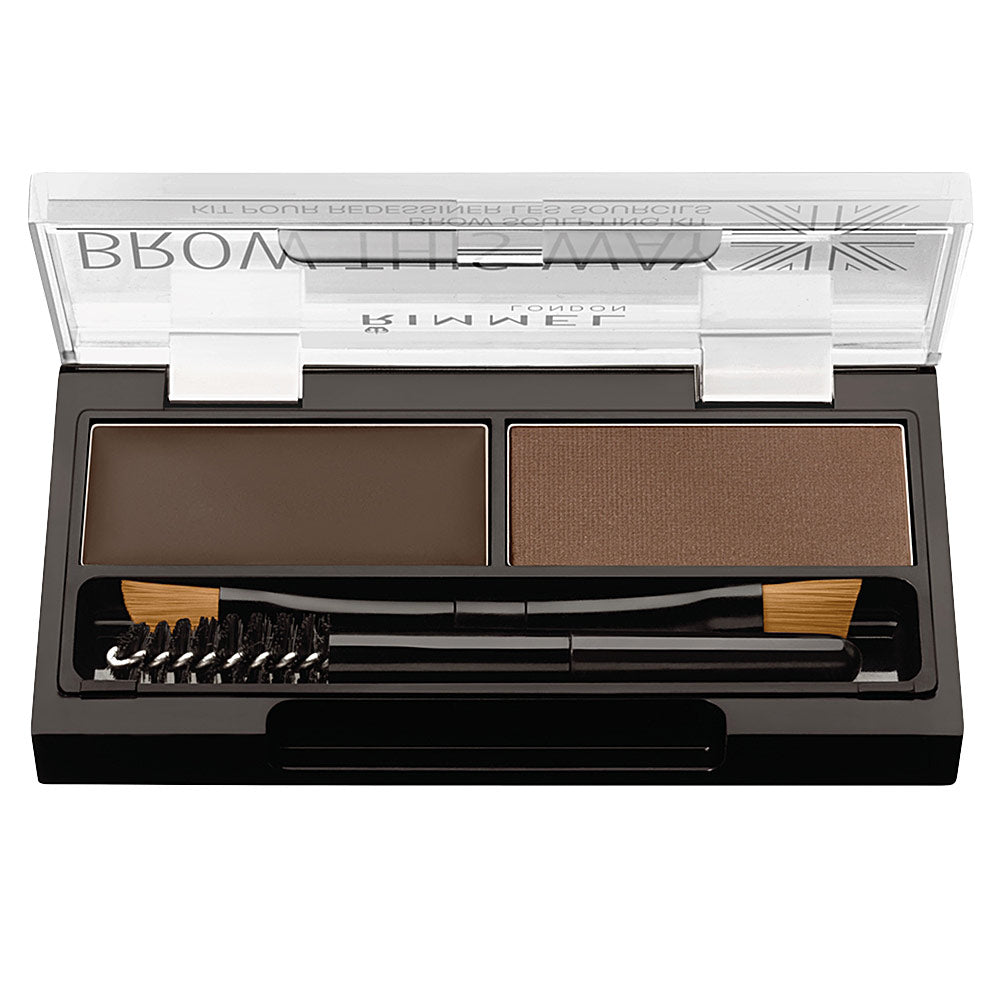 RIMMEL LONDON BROW THIS WAY eyebrow sculpting kit in Dark Brown , Makeup by RIMMEL LONDON. Merkmale: . Verfügbar bei ParfümReich.