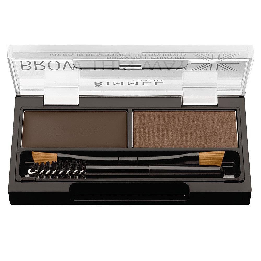 RIMMEL LONDON BROW THIS WAY eyebrow sculpting kit in 003 Dark Brown , Makeup by RIMMEL LONDON. Merkmale: . Verfügbar bei ParfümReich.