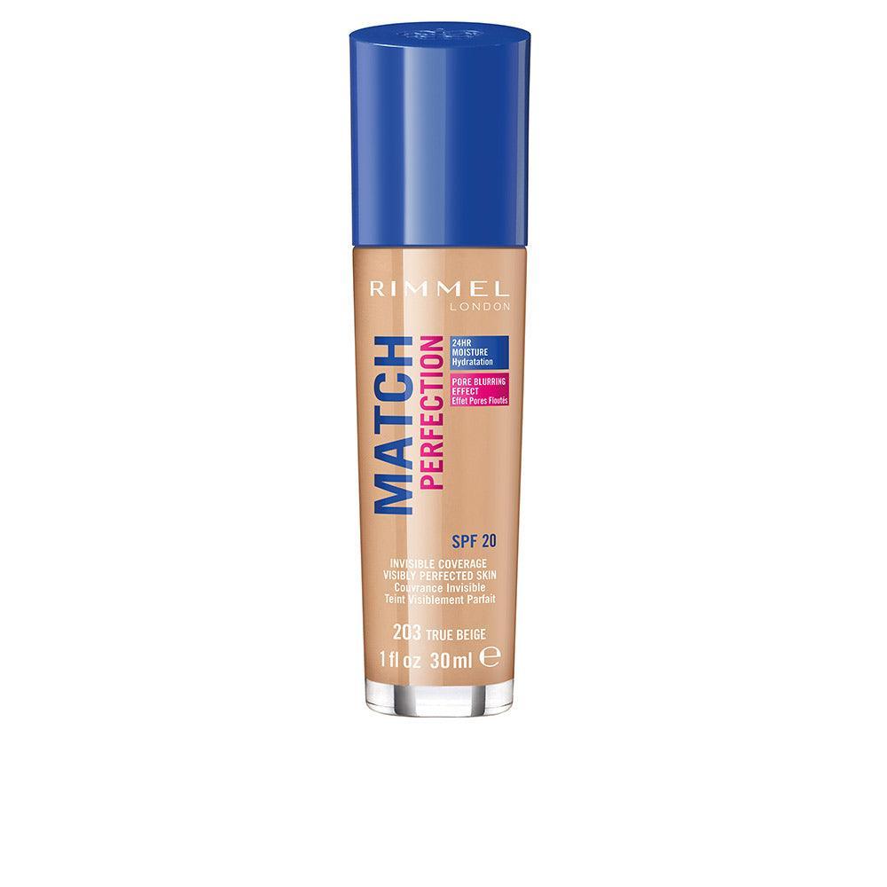 RIMMEL LONDON MATCH PERFECTION foundation in True Beige-203 , Makeup by RIMMEL LONDON. Merkmale: . Verfügbar bei ParfümReich.