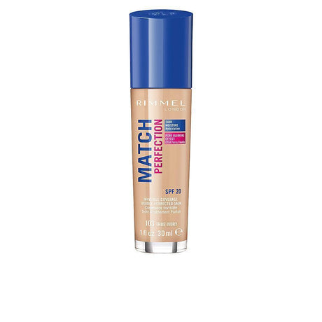 RIMMEL LONDON MATCH PERFECTION foundation in True Ivory-103 , Makeup by RIMMEL LONDON. Merkmale: . Verfügbar bei ParfümReich.