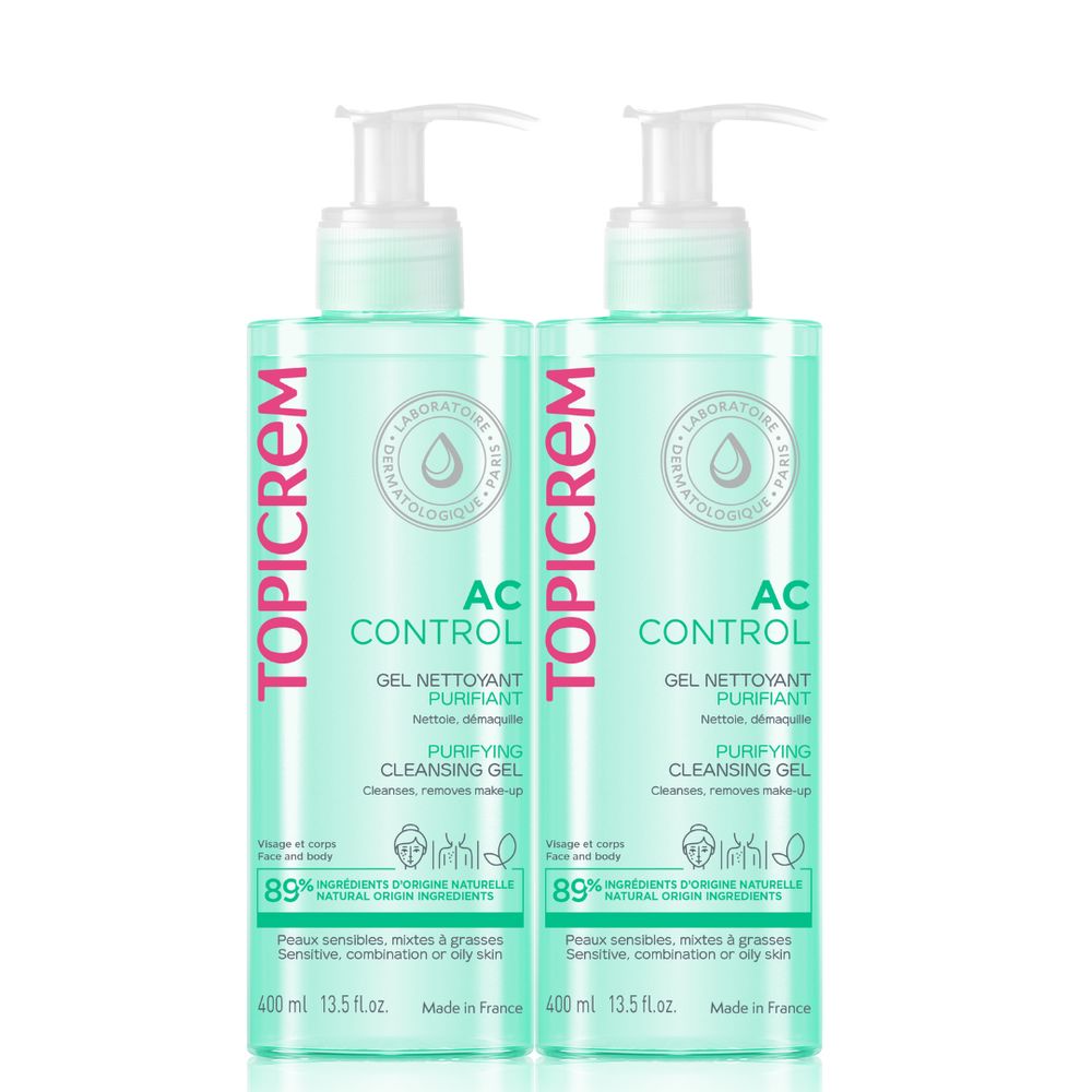 TOPICREM AC purifying cleansing gel pack 2 x 400 ml in , Facial Cosmetics by TOPICREM. Merkmale: . Verfügbar bei ParfümReich.