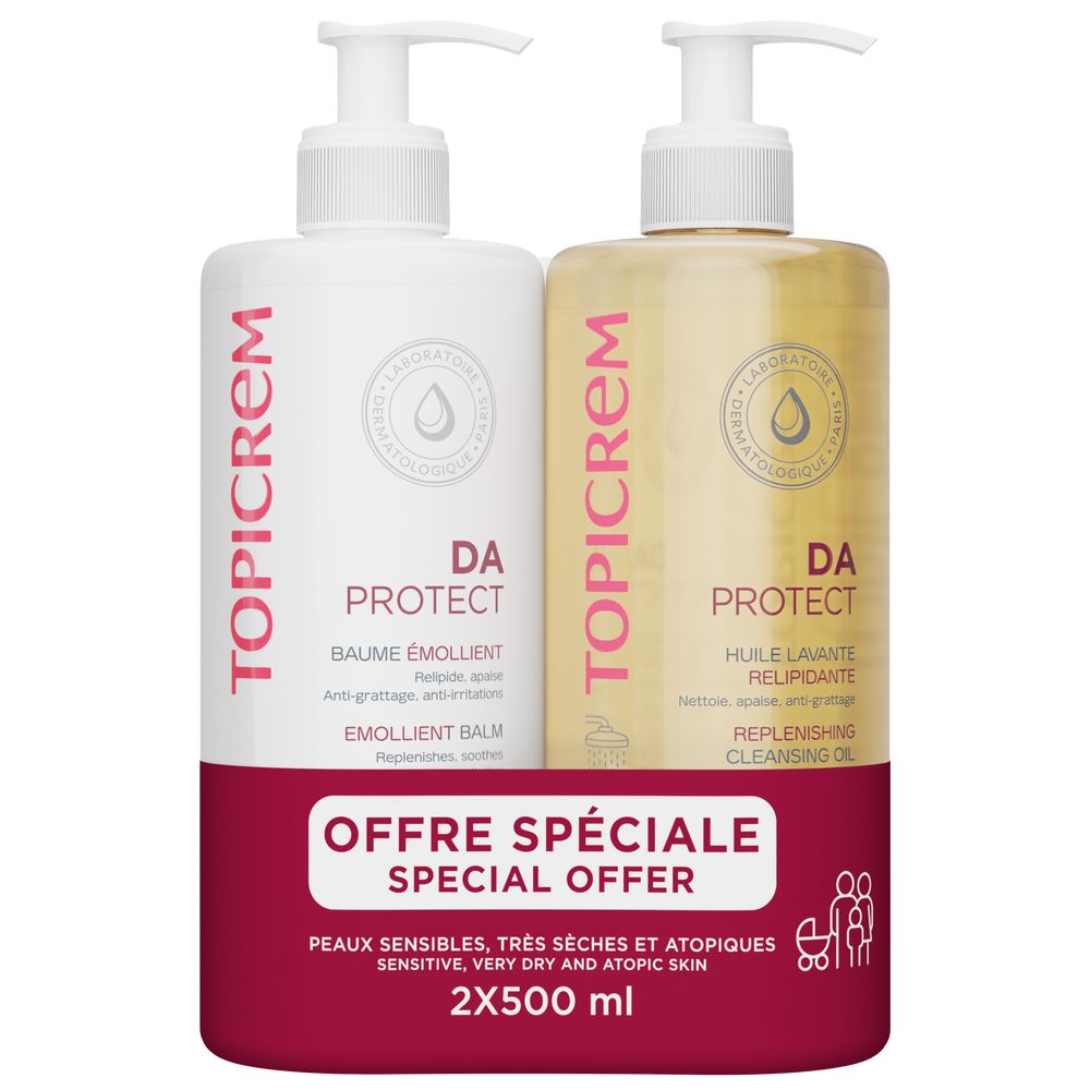 TOPICREM DA PROTECT EMOLLIENT BALM 500 ML + CLEANSING GEL 500 ML PACK 2 pcs in , Body Cosmetics by TOPICREM. Merkmale: . Verfügbar bei ParfümReich.