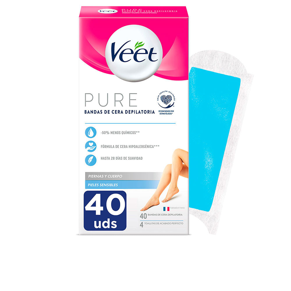 VEET PURE WAX BANDS sensitive skin body 40 u in , Hygiene by VEET. Merkmale: . Verfügbar bei ParfümReich.